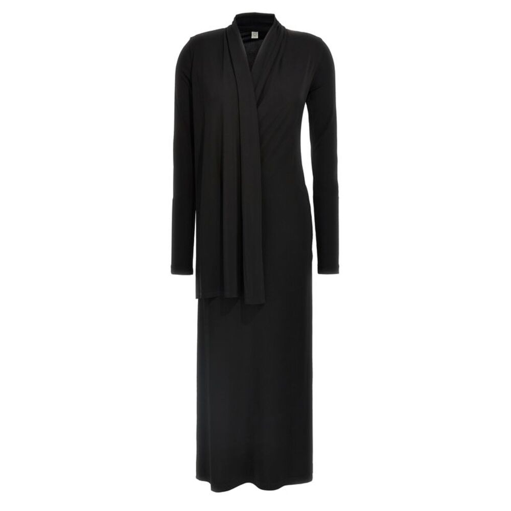 TOTEME Black Viscose Long Women's Dress